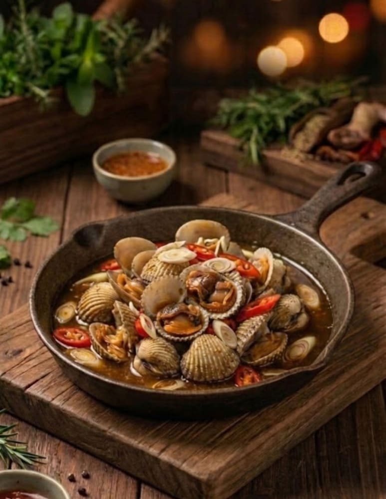 Sò huyết cháy tỏi